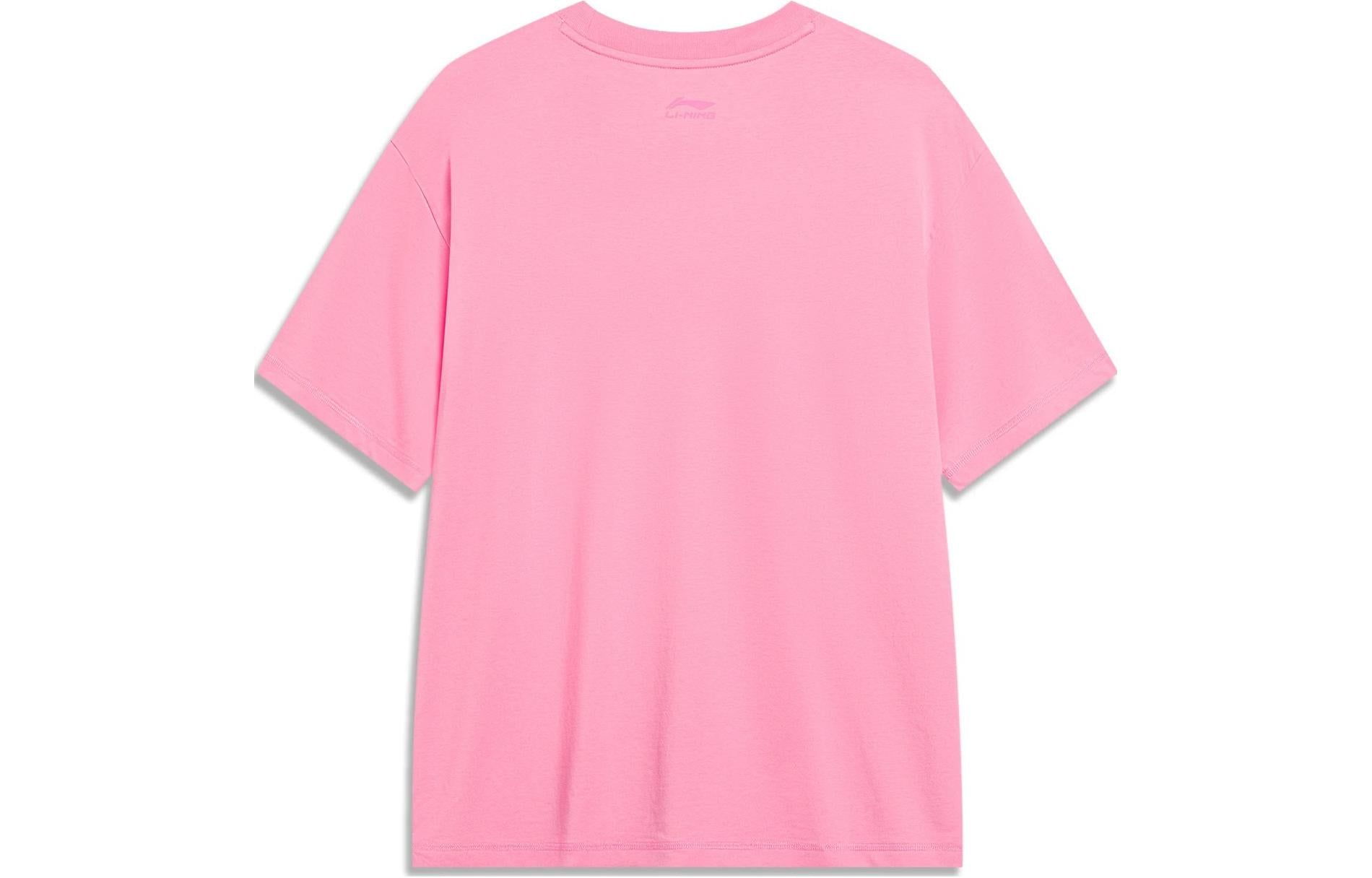 Li-Ning Logo Loose Fit T-shirt 'Pink' AHST723-9 sold by KicksCrew product image thumbnail 2