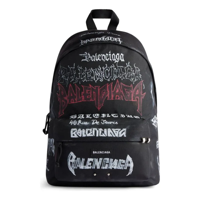 Balenciaga Explorer Backpack Diy Metal Allover 'Black' 5032212AAXY1000 sold by KicksCrew