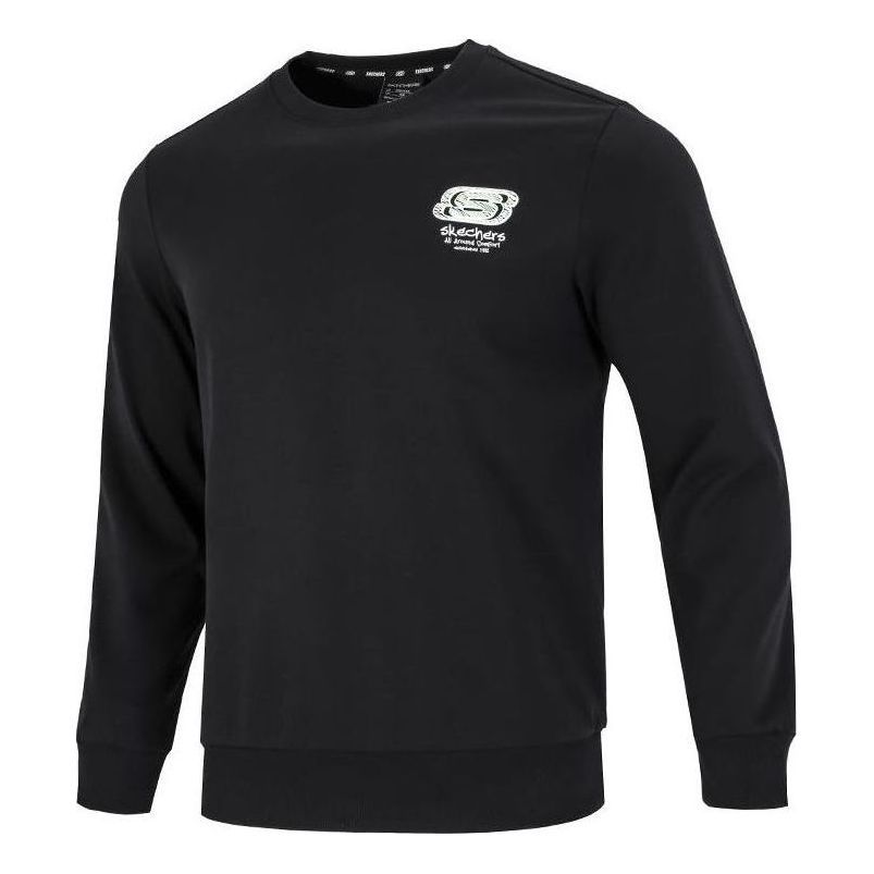 Skechers Pullover Casual Long Sleeve Sweatshirt 'Black White' L322U127-0018 sold by KicksCrew