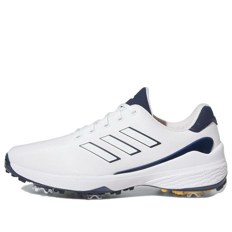 Adidas ZG23 Golf Shoes 'White Collegiate Navy Solar Gold' HP2224 sold by KicksCrew