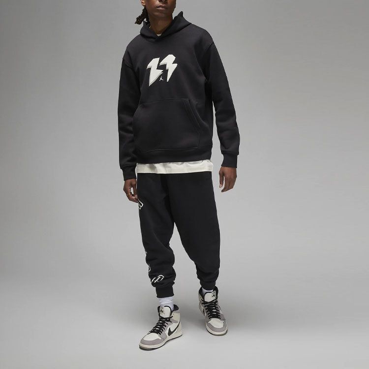 Air Jordan Flight MVP Fleece Pullover Hoodie 'Black' FB7021-010 sold by KicksCrew product image thumbnail 3