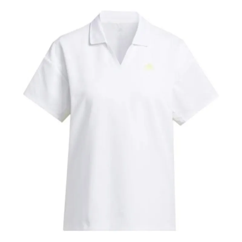 (WMNS) adidas 3-Stripes Primegreen Polo Shirt 'White' GR3535 sold by KicksCrew