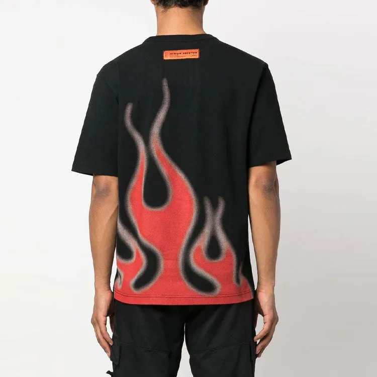 HERON PRESTON SS23 Heron Law Flames T-Shirt 'Black' HMAA032S23JER0071025 sold by KicksCrew product image thumbnail 4