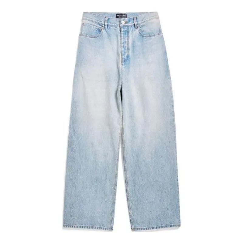 (WMNS) Balenciaga Baggy Jeans 'Light Blue' 773763TJW794076 sold by KicksCrew