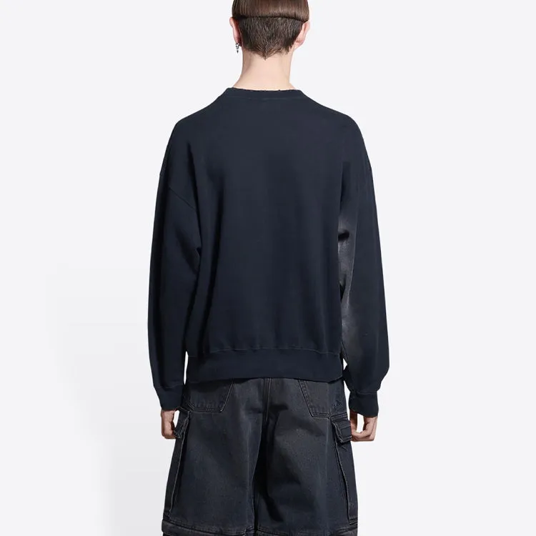 Balenciaga Worldwide Retail Therapy Crewneck Sweatshirt 'Washed Black Yellow' 676629TLVA91361 sold by KicksCrew product image thumbnail 5