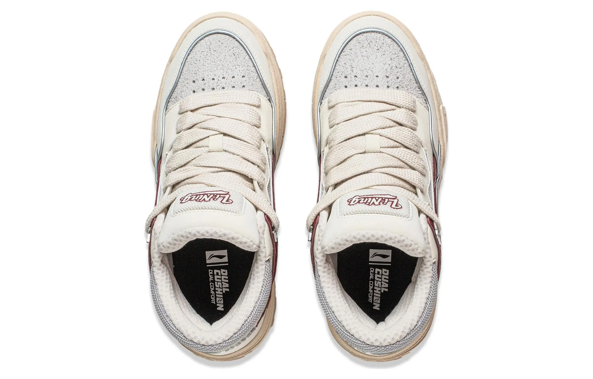 (WMNS) Li-Ning WeiWu Mid 'White Grey Red' AGCT498-1 sold by KicksCrew product image thumbnail 4