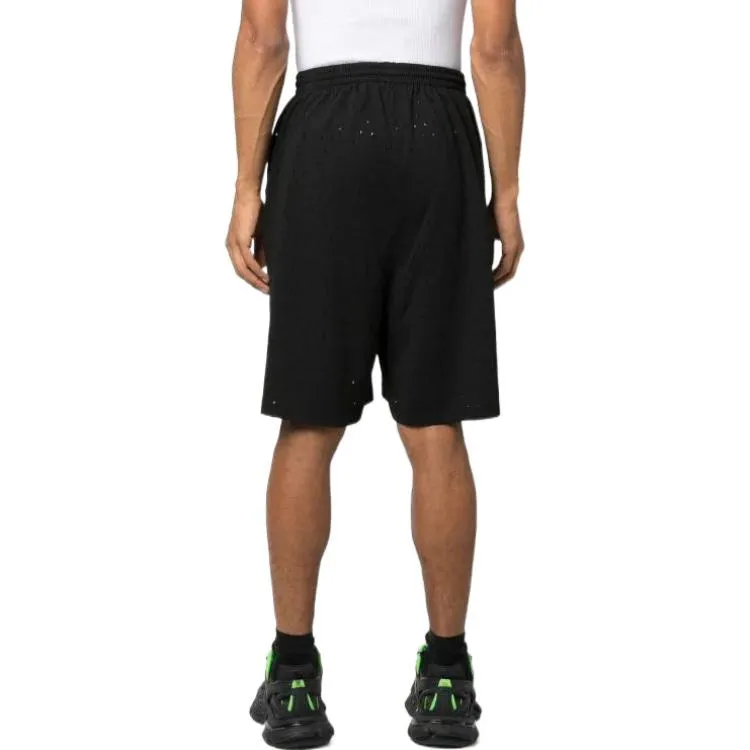 Balenciaga Perforated Elastic Waistband Shorts 'Black' 674591TMVD41000 sold by KicksCrew product image thumbnail 3