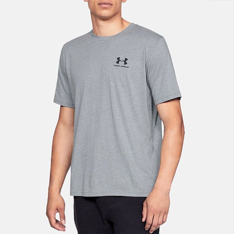 Under Armour Sportstyle Left Chest T-shirt 'Grey' 1326799-036 sold by KicksCrew product image thumbnail 2