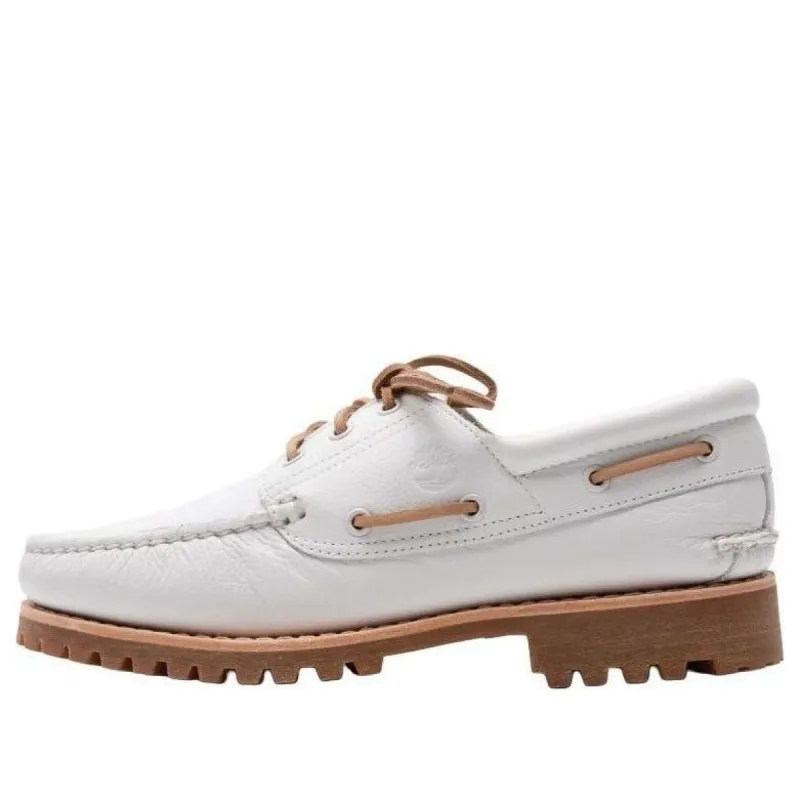 Timberland Authentic Handsewn Boat Shoes 'White Full Grain' A4149EM2 sold by KicksCrew