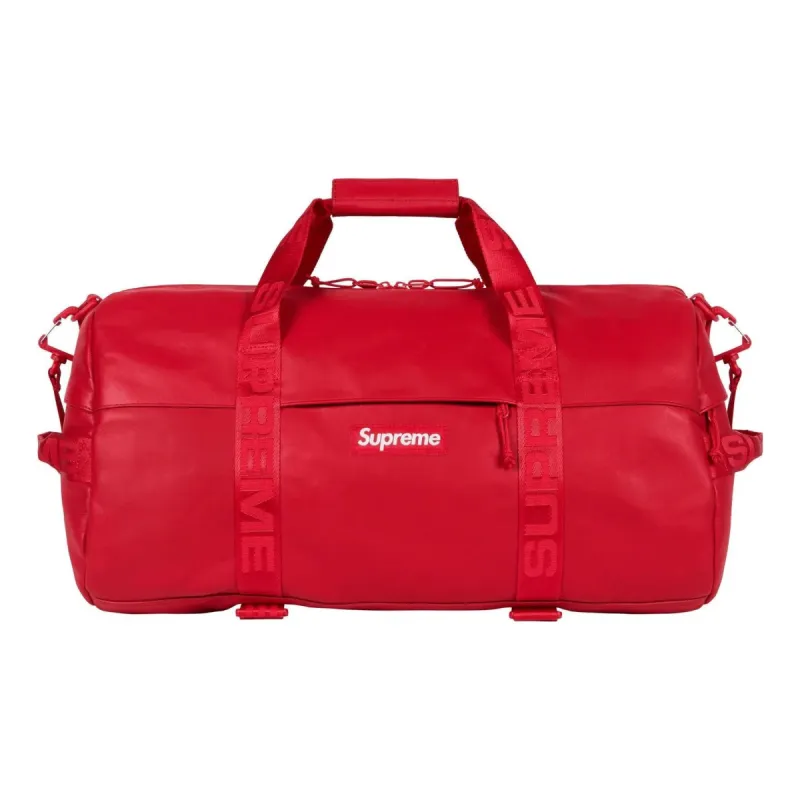 Supreme Leather Duffle Bag 'Red' SUP-FW23-0827 sold by KicksCrew