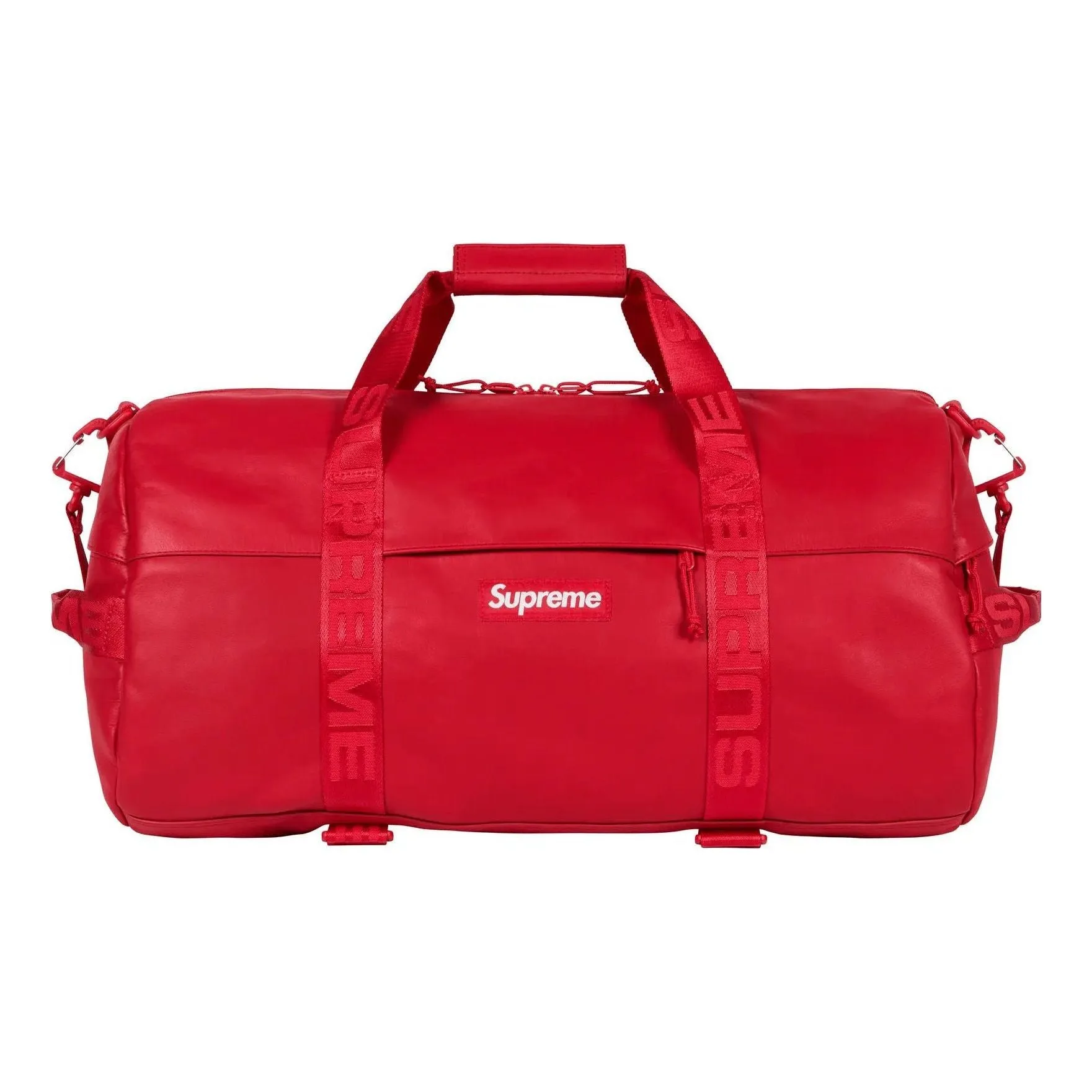 Supreme Leather Duffle Bag 'Red' SUP-FW23-0827 | Parallel
