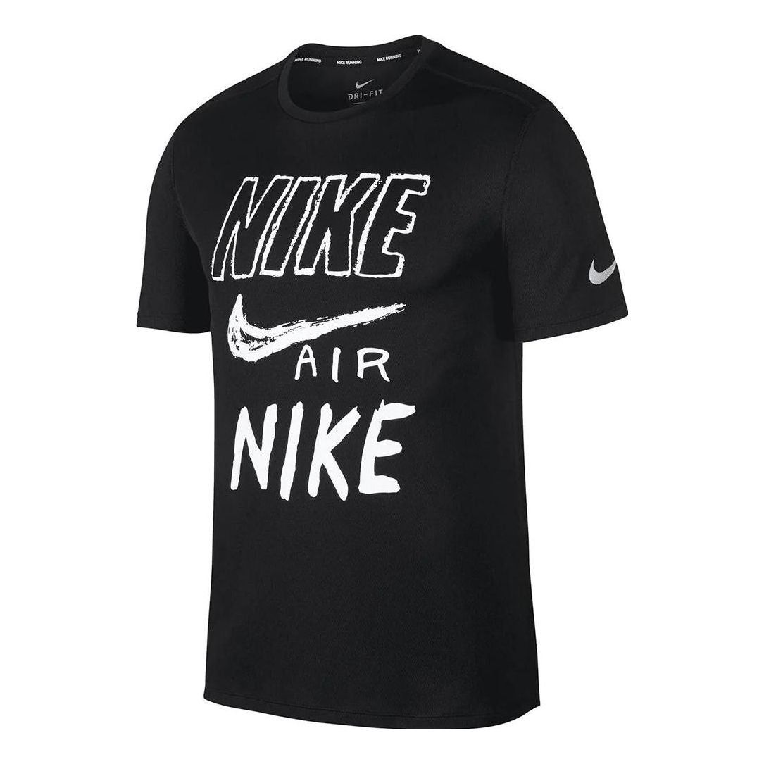 Nike Breathe Run Short Sleeve T-shirt 'Black' AJ7584-010 sold by KicksCrew