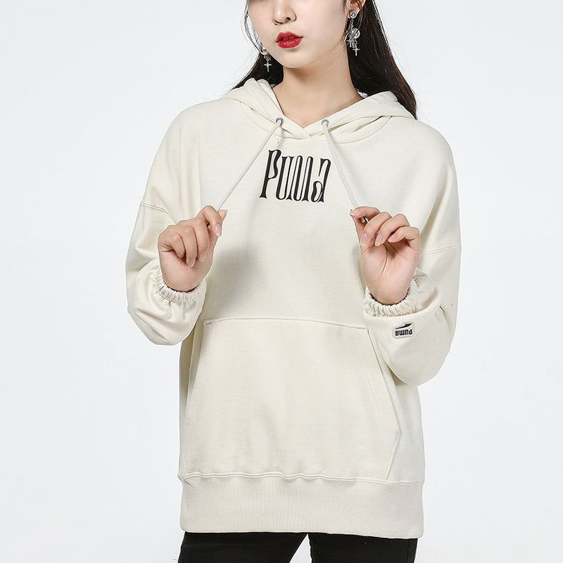 (WMNS) Puma Downtown Graphic Hoodie 'White' 533049-73 sold by KicksCrew product image thumbnail 4