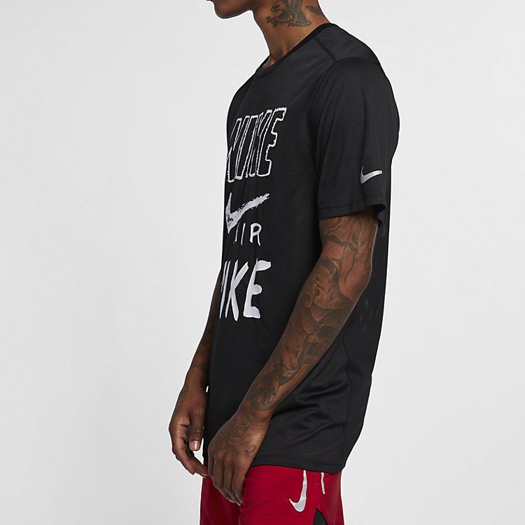 Nike Breathe Run Short Sleeve T-shirt 'Black' AJ7584-010 sold by KicksCrew product image thumbnail 4