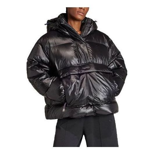 (WMNS) adidas Puffed Throw-Over Jacket 'Black' IR7115 sold by KicksCrew