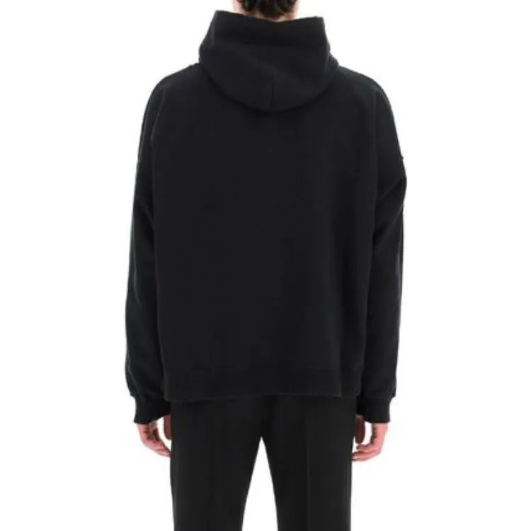 Balenciaga Script Logo Oversized Popover Hoodie 'Black White' 674986TMVB51070 sold by KicksCrew product image thumbnail 3