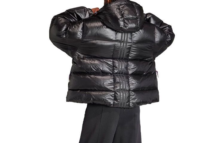 (WMNS) adidas Puffed Throw-Over Jacket 'Black' IR7115 sold by KicksCrew product image thumbnail 2