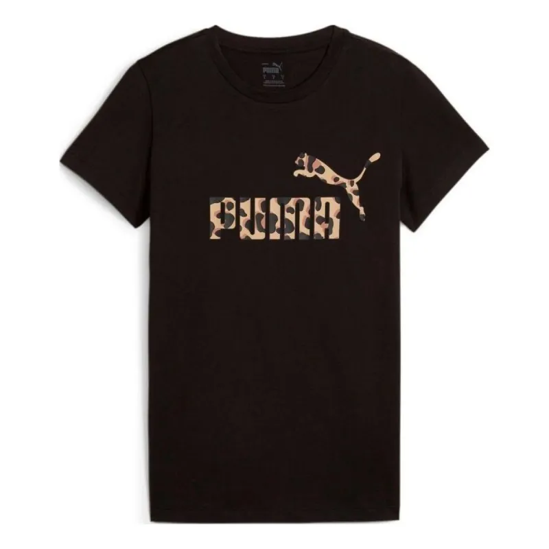 (WMNS) PUMA Camouflage Logo T-shirt 'Black' 630856-01 sold by KicksCrew