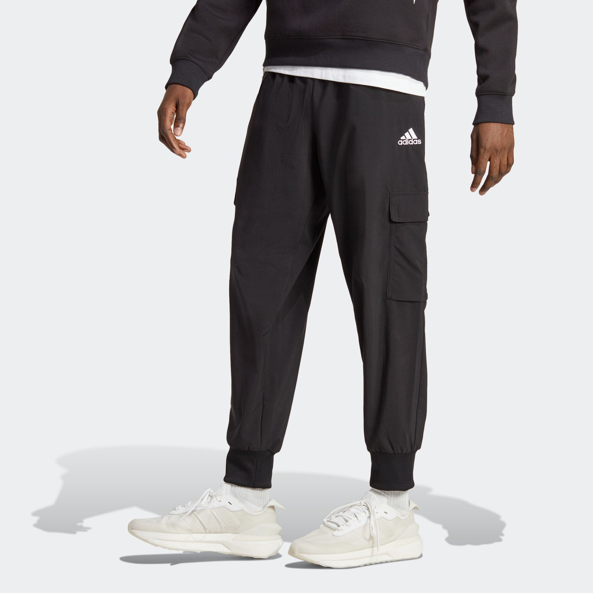 Adidas Essentials Small Logo Woven Cargo Ankle-Length Pants 'Black' HA4348 sold by KicksCrew product image thumbnail 2