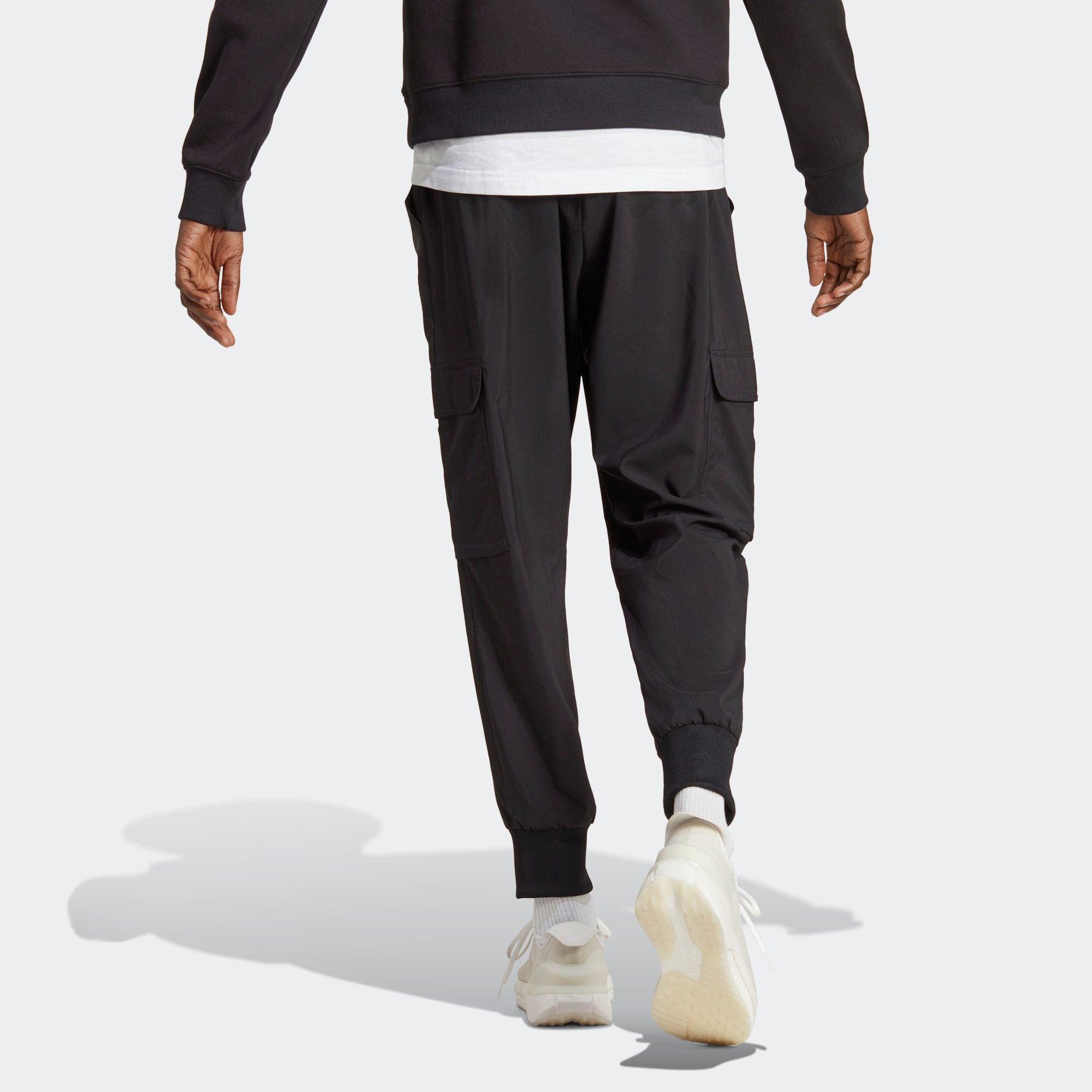 Adidas Essentials Small Logo Woven Cargo Ankle-Length Pants 'Black' HA4348 sold by KicksCrew product image thumbnail 4