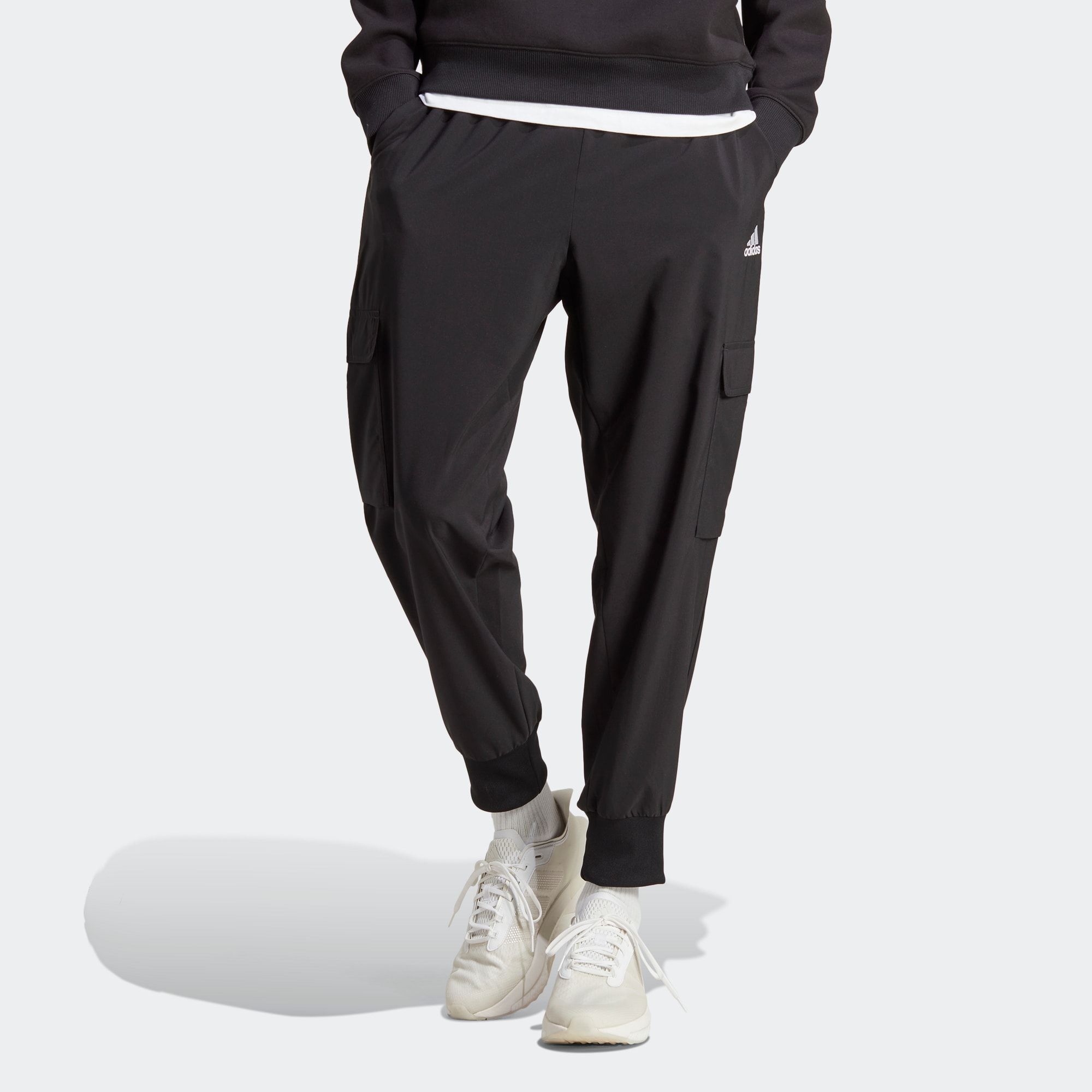 Adidas Essentials Small Logo Woven Cargo Ankle-Length Pants 'Black' HA4348 sold by KicksCrew product image thumbnail 3