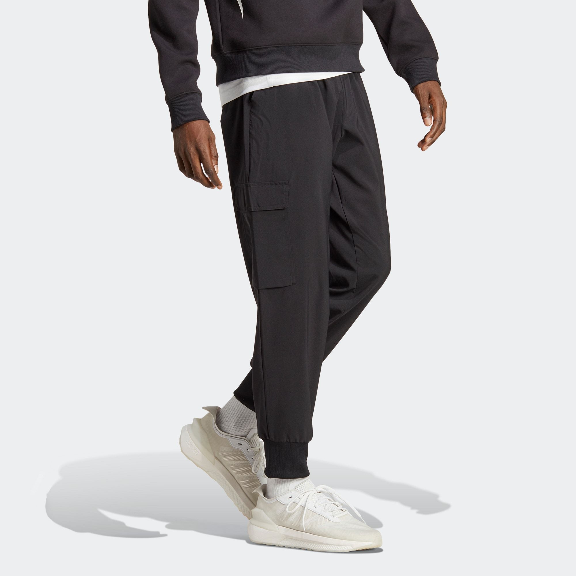 Adidas Essentials Small Logo Woven Cargo Ankle-Length Pants 'Black' HA4348 sold by KicksCrew product image thumbnail 5