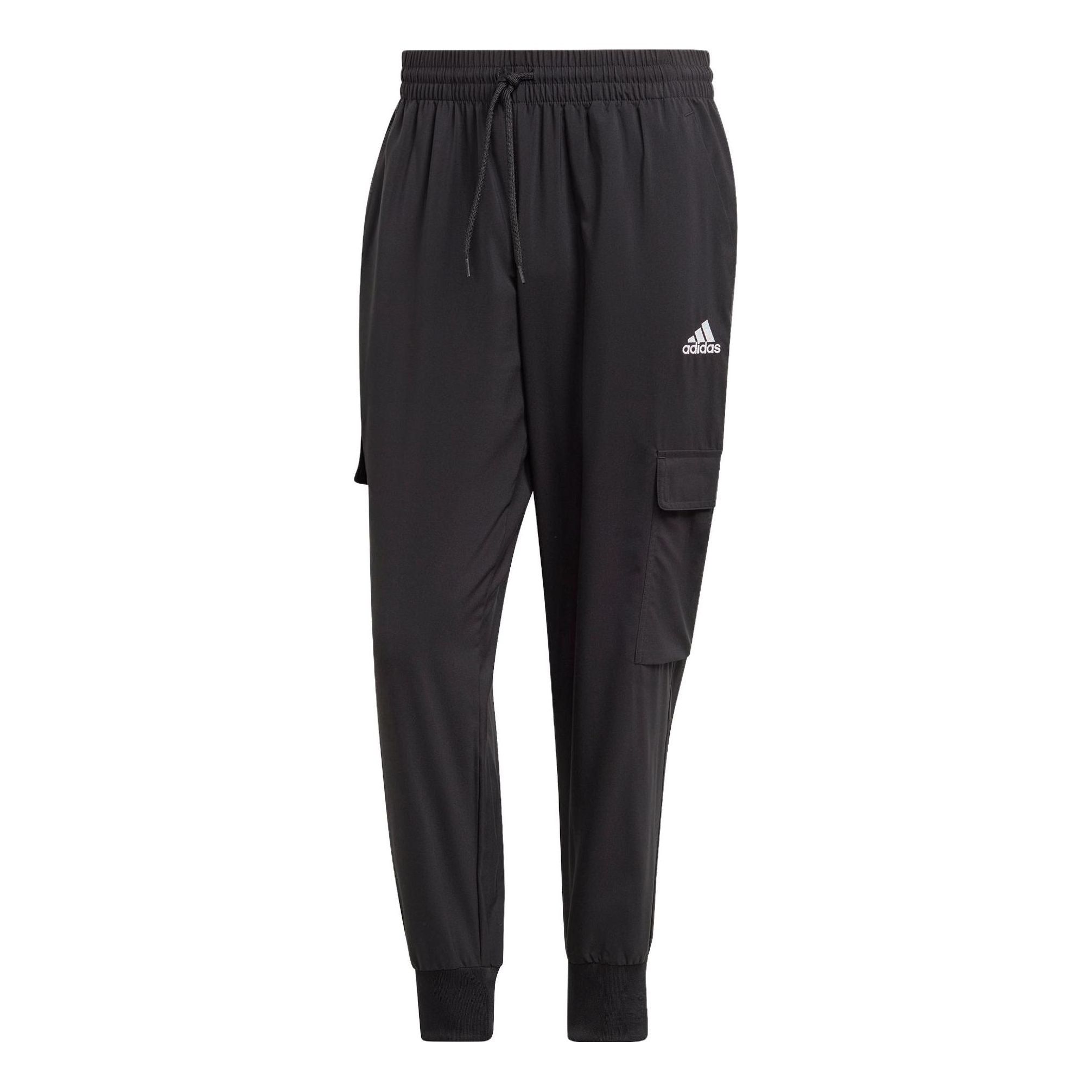 Adidas Essentials Small Logo Woven Cargo Ankle-Length Pants 'Black' HA4348 sold by KicksCrew