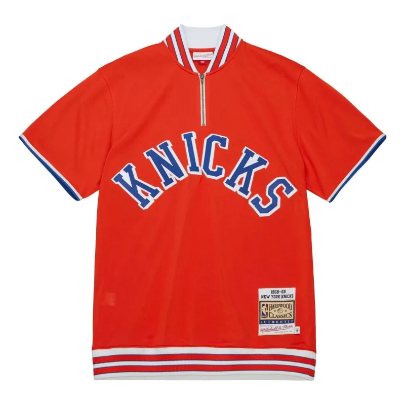 Mitchell & Ness x NBA New York Knicks 1968-69 Shooting Shirt 'Orange' ASSH5697-NYK68PPPORAN sold by KicksCrew