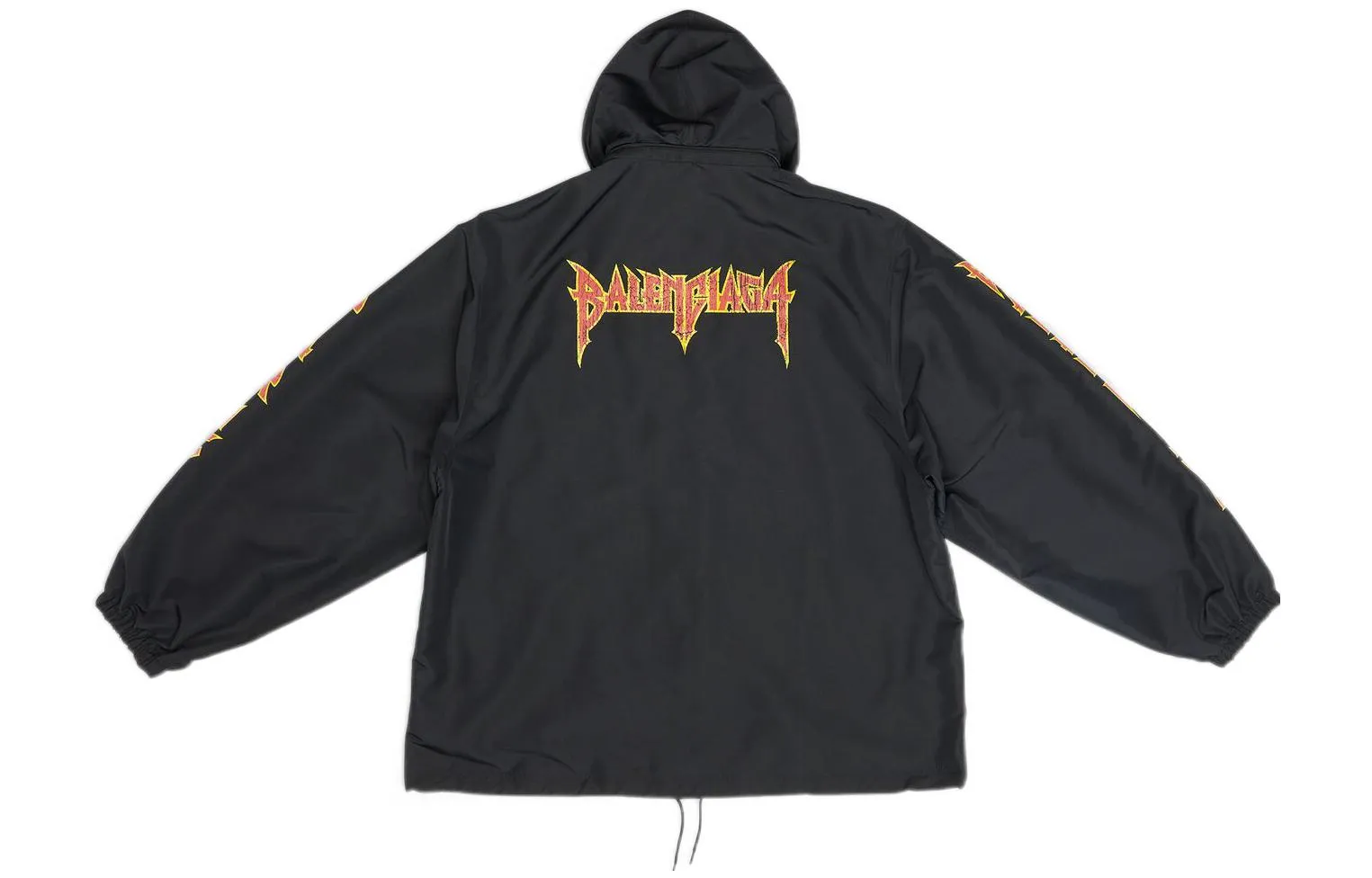 Balenciaga Metallica Windbreaker Hooded Jacket 'Black Orange' 698831TMO101000 sold by KicksCrew product image thumbnail 2