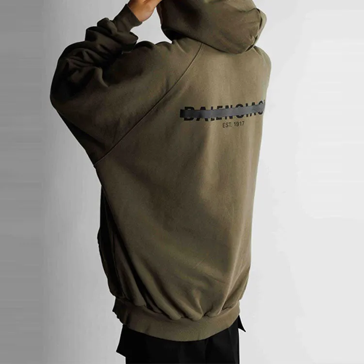 Balenciaga Strike 1917 Oversized Hoodie 'Khaki' 697879TMVH22930 sold by KicksCrew product image thumbnail 4