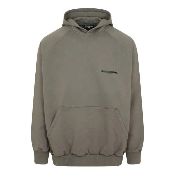 Balenciaga Strike 1917 Oversized Hoodie 'Khaki' 697879TMVH22930 sold by KicksCrew