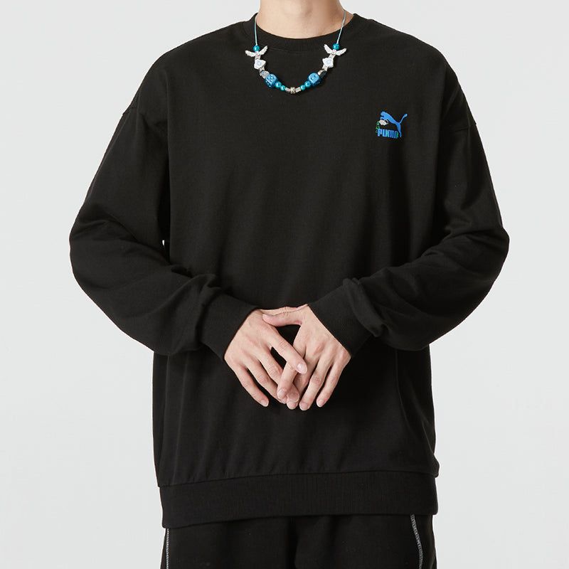 Puma Logo Crew Neck Sweatshirt 'Black' 538780-01 sold by KicksCrew product image thumbnail 3