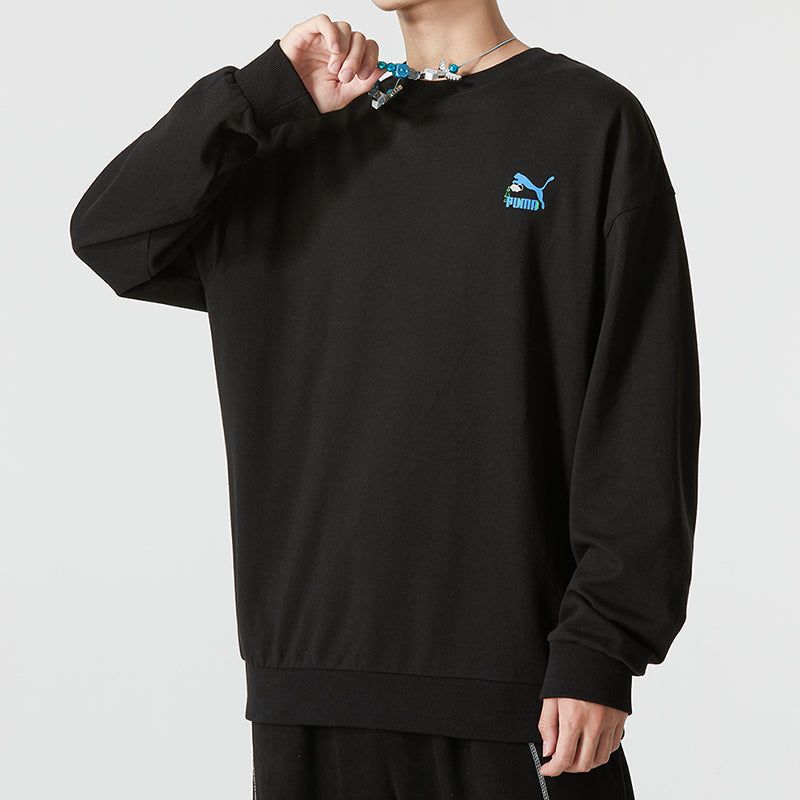 Puma Logo Crew Neck Sweatshirt 'Black' 538780-01 sold by KicksCrew product image thumbnail 5