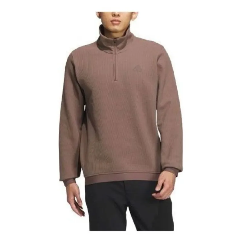 adidas Half-Zip Sleeve Sweatshirt 'Brown' IZ1590 sold by KicksCrew