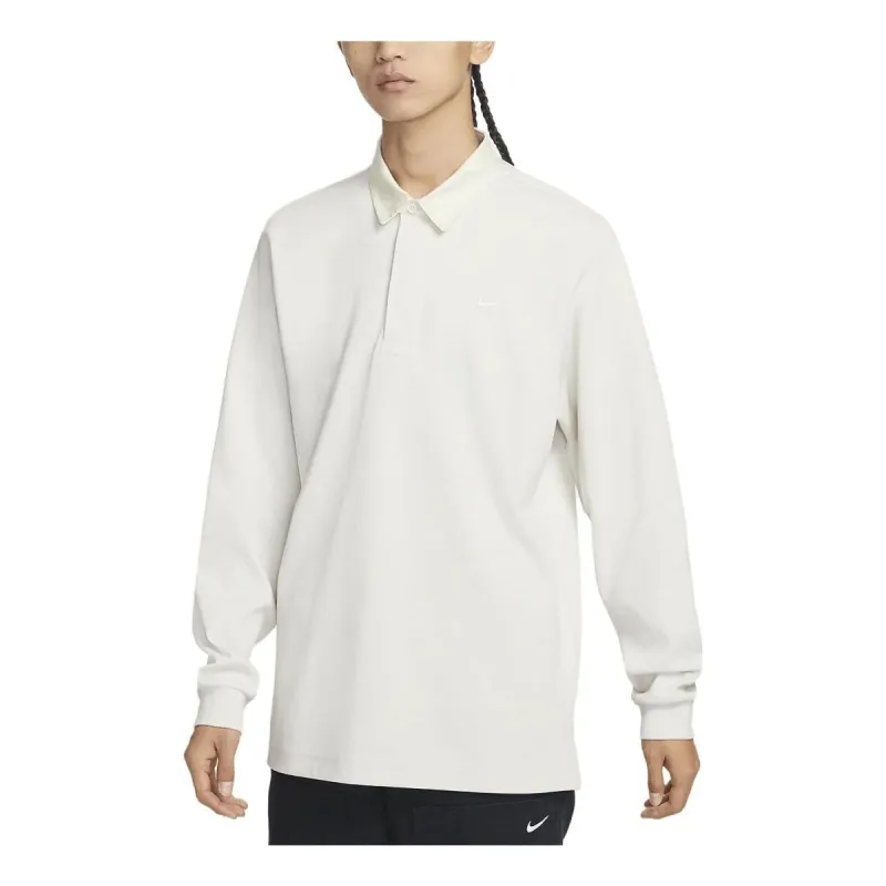 Nike Solo Swoosh Rugby Top 'White' DQ5222-030 sold by KicksCrew