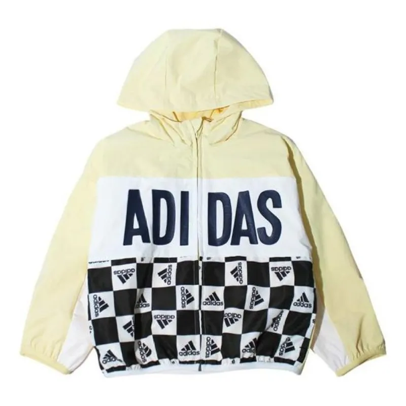 (PS) adidas Logo Stretch-woven Jacket 'Yellow White Black' HM5183 sold by KicksCrew