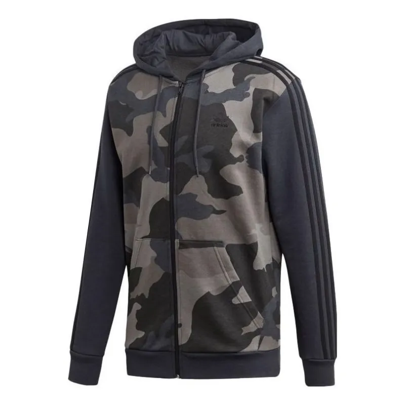 Adidas Originals 'Camo' Full Zip Hoodie 'Carbon' ED7073 sold by KicksCrew