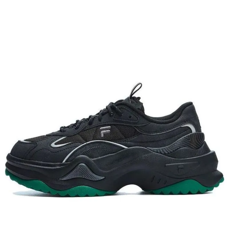 (WMNS) FILA FUSION Bianco 2 Sneakers 'Black Green' T12W311302FBG sold by KicksCrew