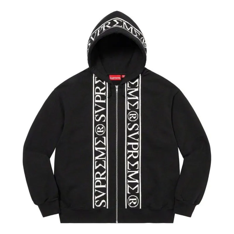 Supreme SS23 Week10 Roman Zip Up Hoodie 'Black' SUP-SS23-194 sold by KicksCrew