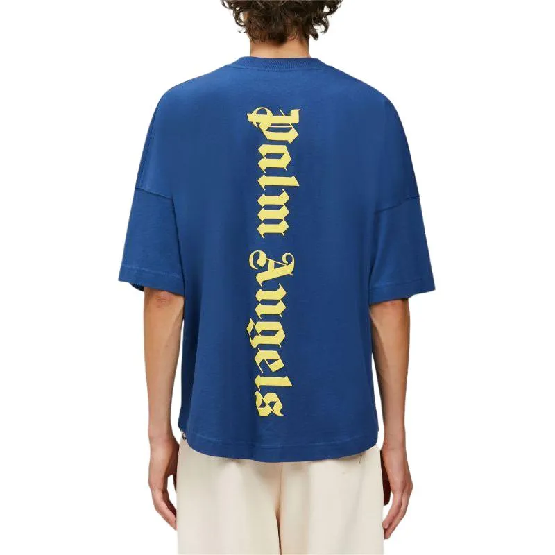 Palm Angels NS Logo Over T-Shirt 'Blue White' PMAA002C99JER0074601 sold by KicksCrew product image thumbnail 2