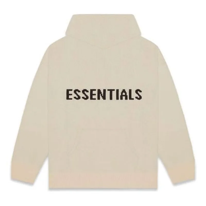 Fear of God Essentials FW20 Knit Logo Hoodie 'Khaki' FOG-FW20-335 sold by KicksCrew