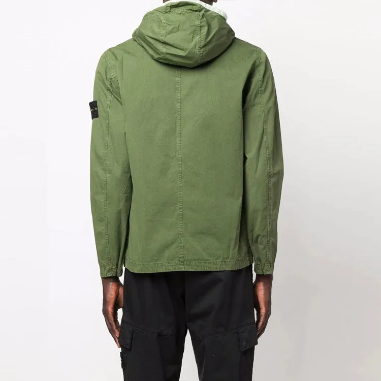 STONE ISLAND Garment Dyed Hooded Shirt Jacket 'Olive' 7615122WN-V0158 sold by KicksCrew product image thumbnail 2