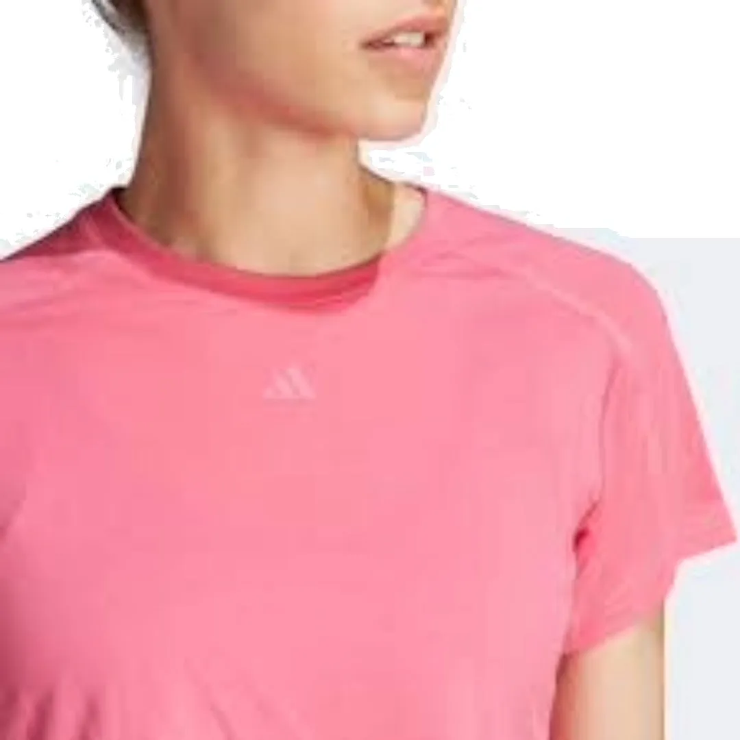 (WMNS) adidas Aeroready Train Essentials 3-Stripe T-Shirt Asia Sizing 'Pink' HY1807 sold by KicksCrew product image thumbnail 2