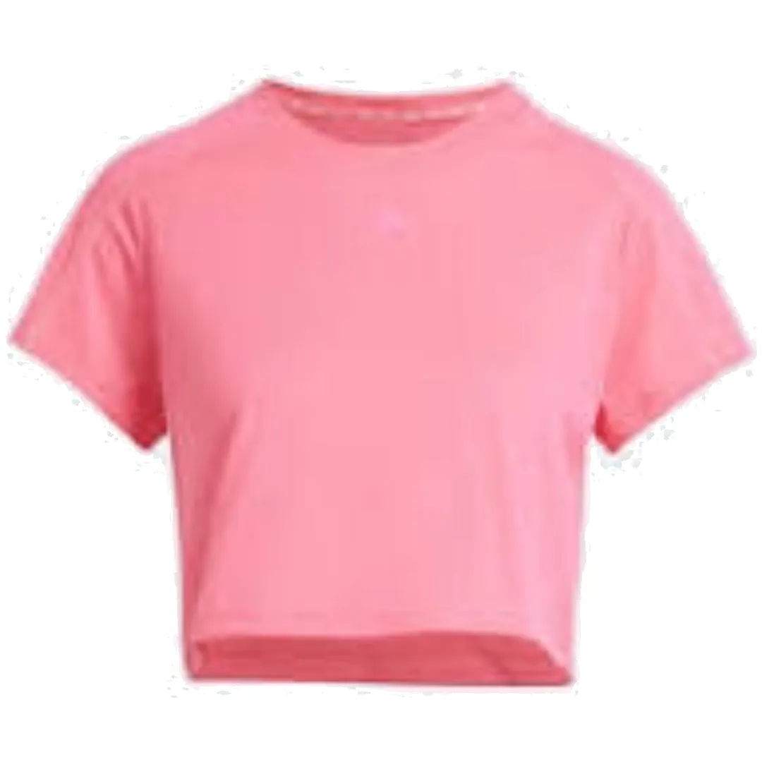 (WMNS) adidas Aeroready Train Essentials 3-Stripe T-Shirt Asia Sizing 'Pink' HY1807 sold by KicksCrew