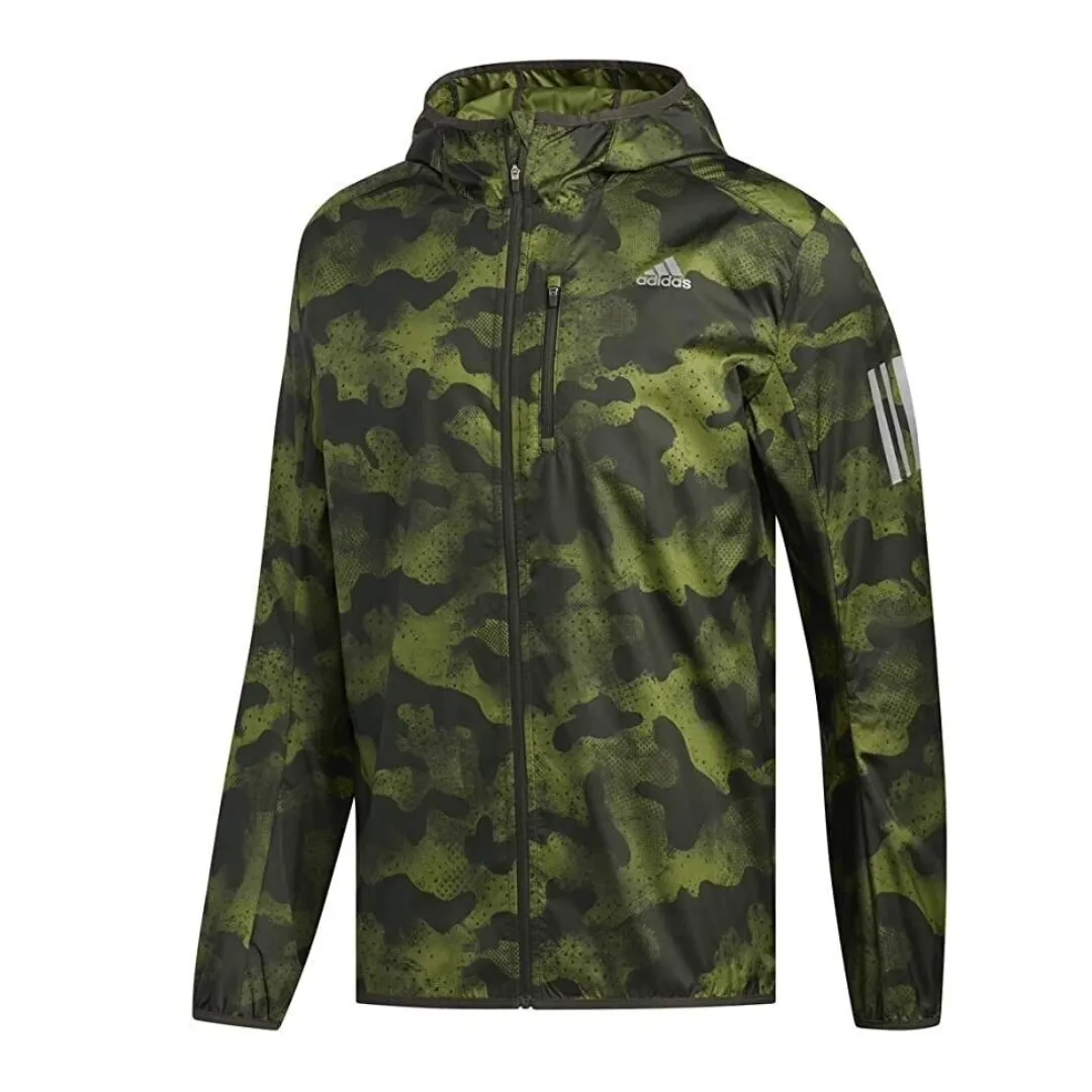 adidas Own the Run Camouflage Jacket 'Green' DZ2031 sold by KicksCrew