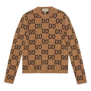 Gucci GG Wool Jacquard Sweater 'Camel Black' 692900-XKCC5-2075 sold by KicksCrew