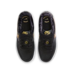 (GS) Nike Air Force 1 Low LV8 'Black Metallic Gold' FN6977-010 sold by KicksCrew