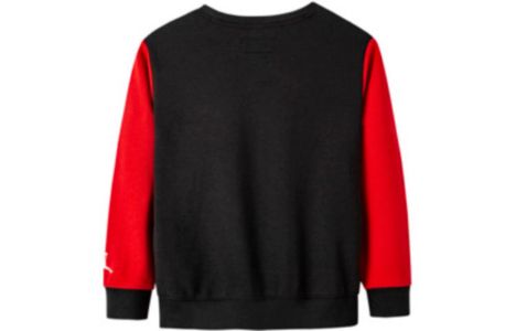 (GS) Air Jordan Logo Printed Sweatshirt 'Black Red' JD2232016GS-001 sold by KicksCrew