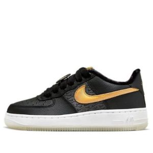 (GS) Nike Air Force 1 Low LV8 'Black Metallic Gold' FN6977-010 sold by KicksCrew