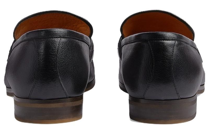 Gucci Leather Grosgrain Trim Dress Loafers 'Black Red' 759473-AACOT-1084 sold by KicksCrew product image thumbnail 4